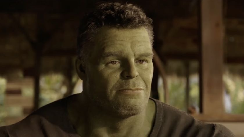 Bruce Banner as Smart Hulk listening to his cousin Jennifer talking