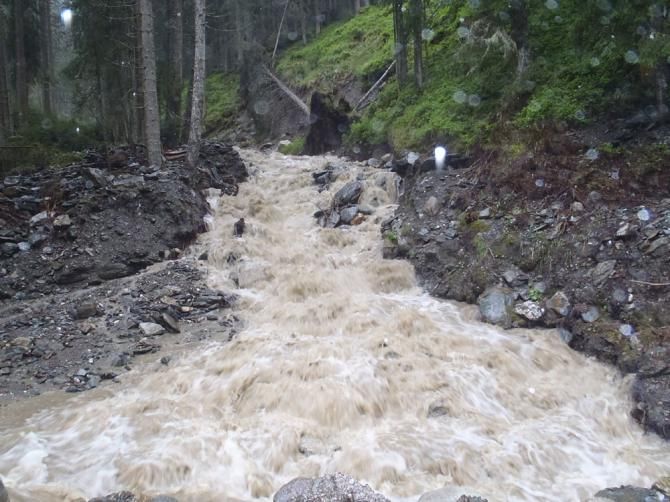 Heavy rainfall meant rivers were overflowing