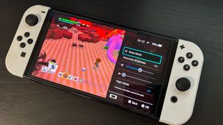 Nintendo Switch quick settings menu while running a game