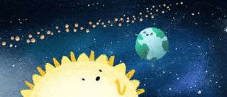 Google celebrated the 2018 Geminid meteor shower peak with an adorable Google Doodle slideshow.
