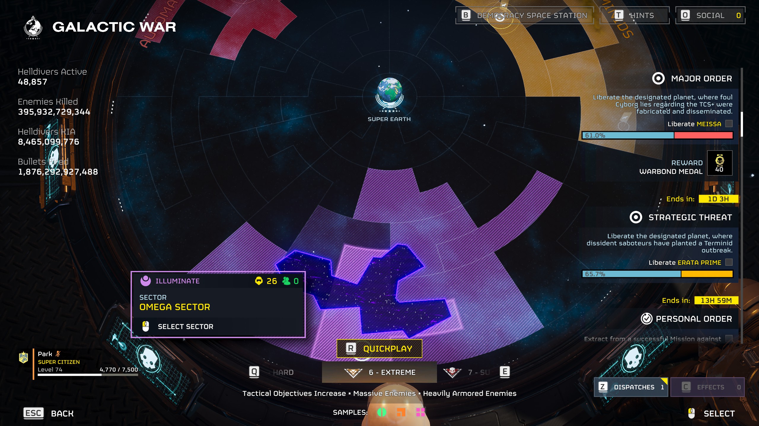 helldivers 2 galactic map void