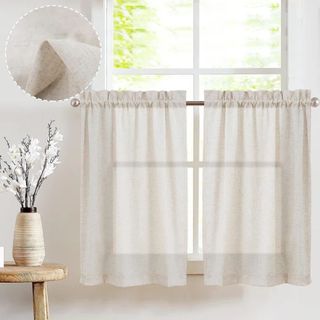 wayfair linen cafe curtains pair