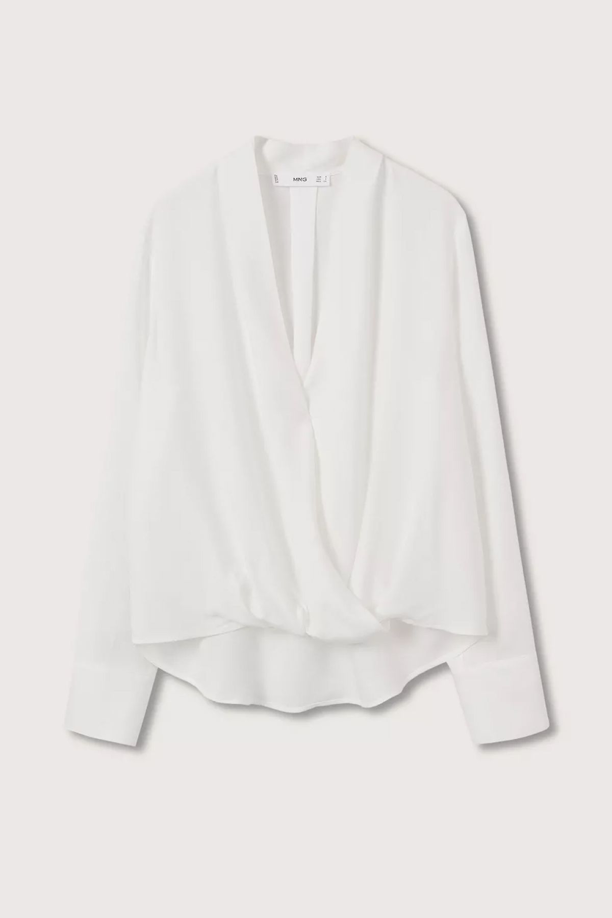 Mango Draped Neck Blouse