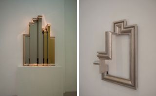 A dimensionally staggered mirrored piece