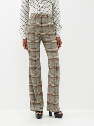 Ray tartan-checked trousers
