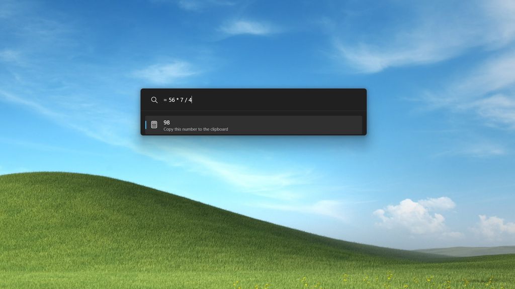 Using PowerToys Run built-in calculator