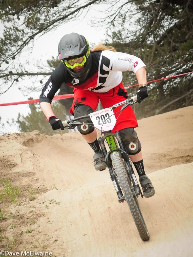 Sarah Leishman (Norco) seemed to pedal through everything