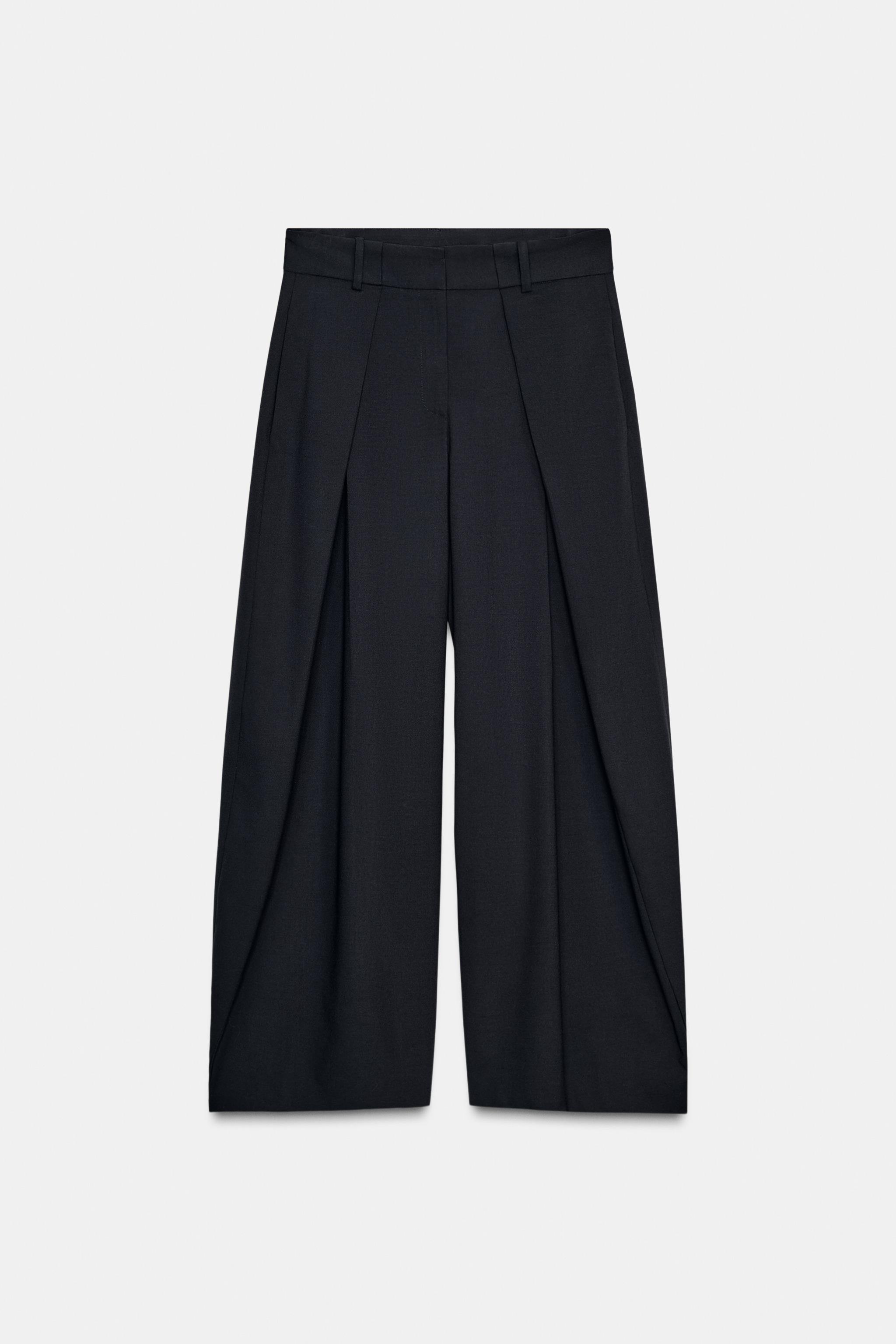 Zw Collection Wide Leg Pleated Pants