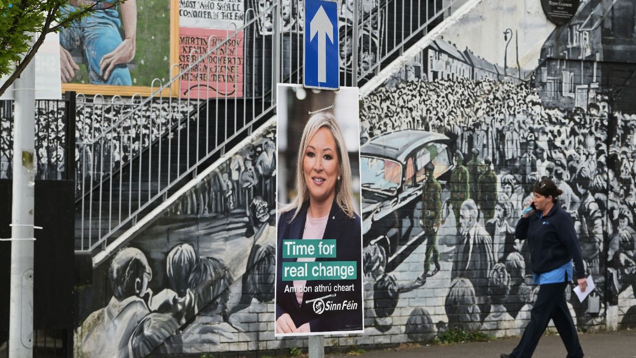 Sinn Fein&amp;#039;s Michelle O’Neill’s election poster 