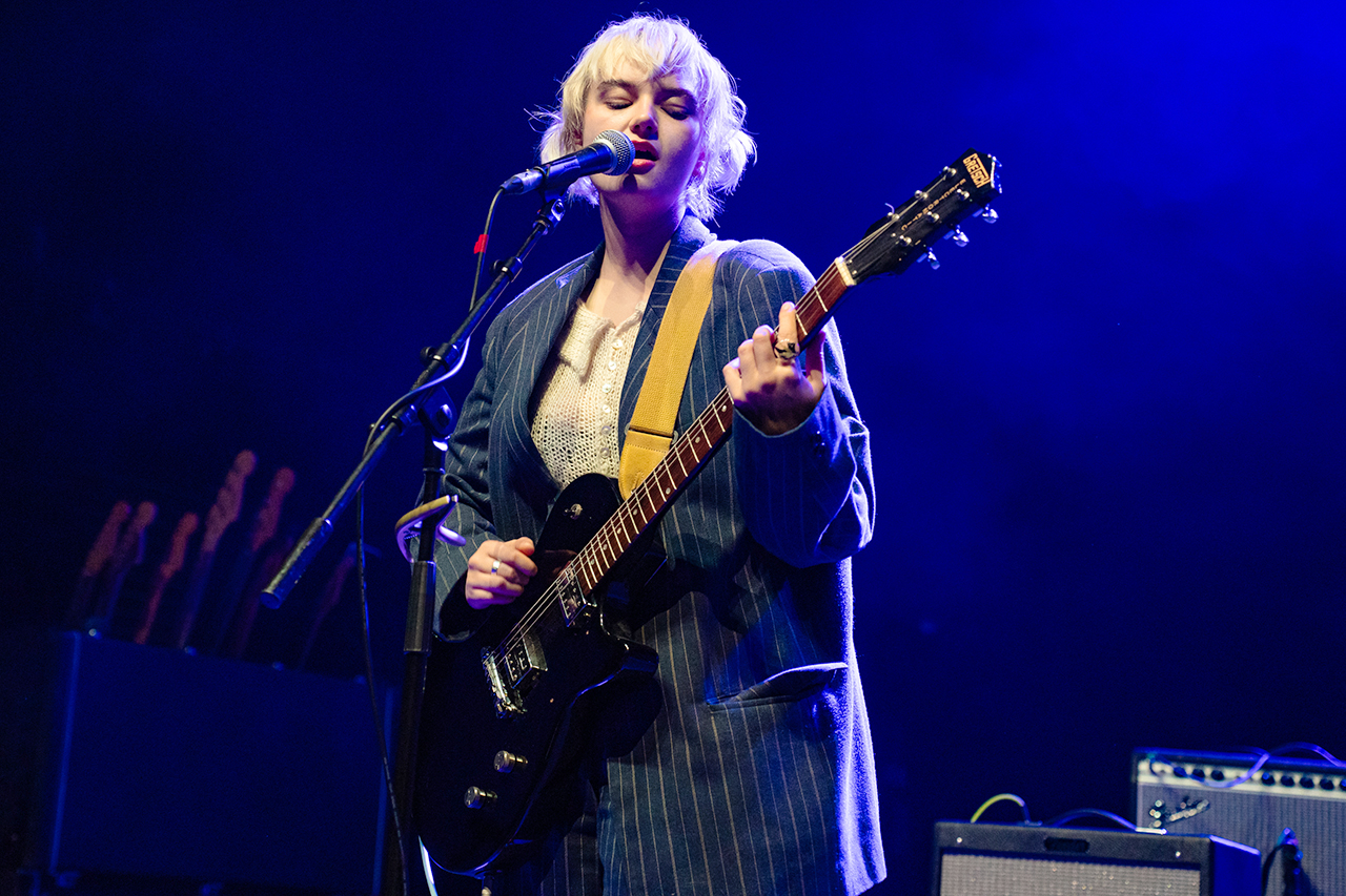Clari Freeman-Taylor of Mary In The Junkyard performs at O2 Forum Kentish Town on November 25, 2024 in London, England.