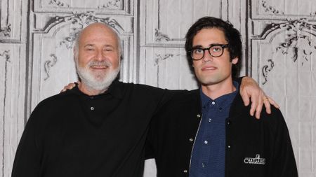 Rob and Nick Reiner posing together in 2016