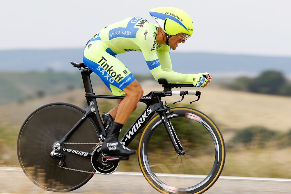 Rafal Majka (Tinkoff-Saxo) in action during stage 17 of the 2015 Vuelta a Espana.
