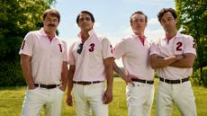Four members of the Rivals season 2 cast in polo gear
