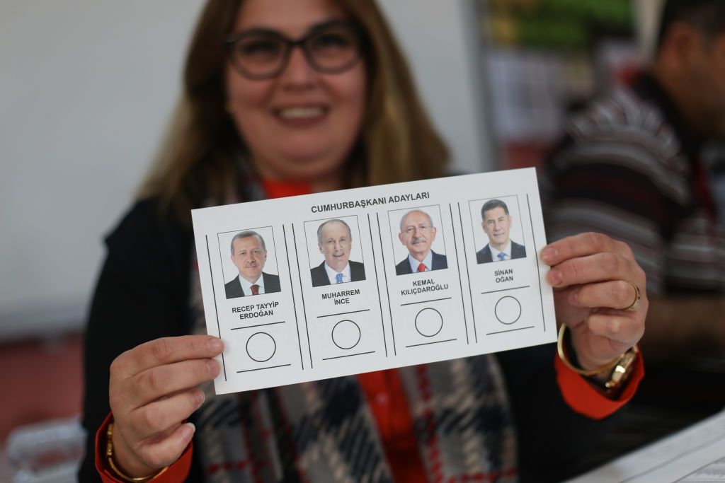 A ballot during the Turkish presidential elections. 