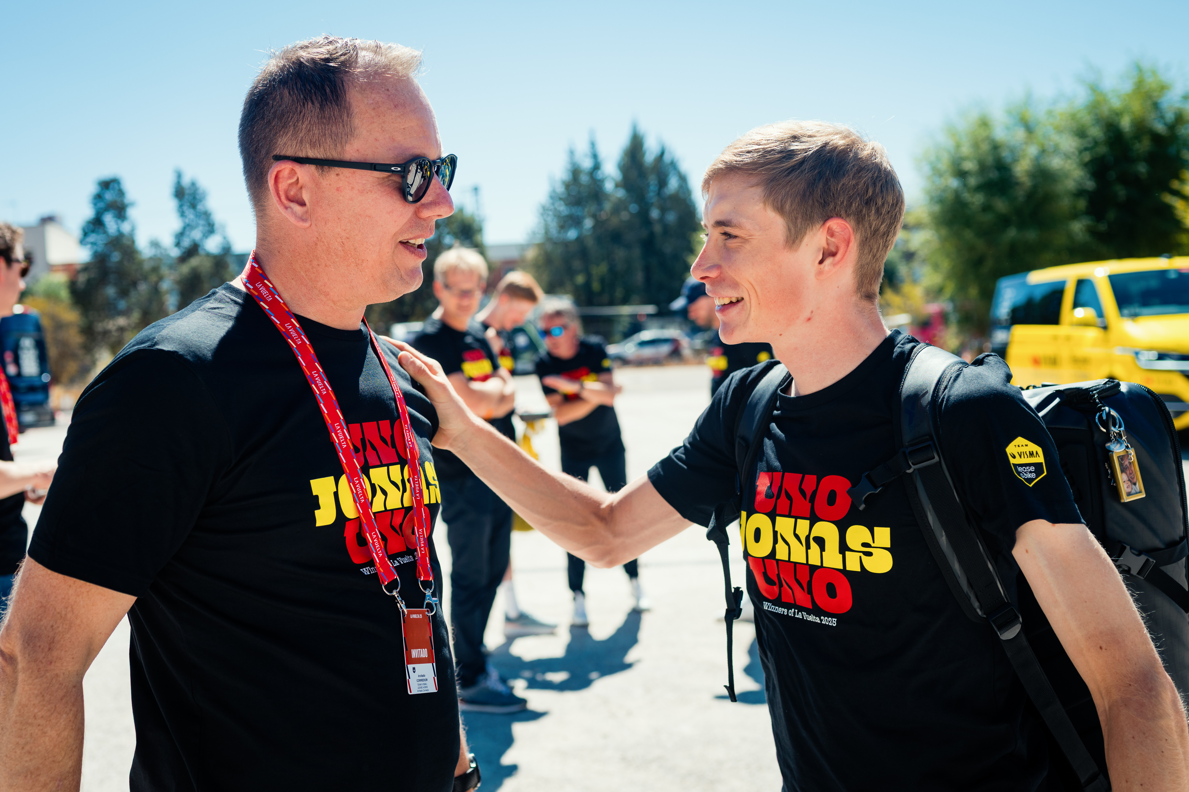 Jonas Vingegaard with former coach Tim Heemskerk