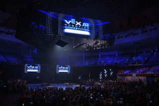 Hippotizer Tierra+ MK2 lights up the visuals at the stage at the VEX Robotics World Championship.