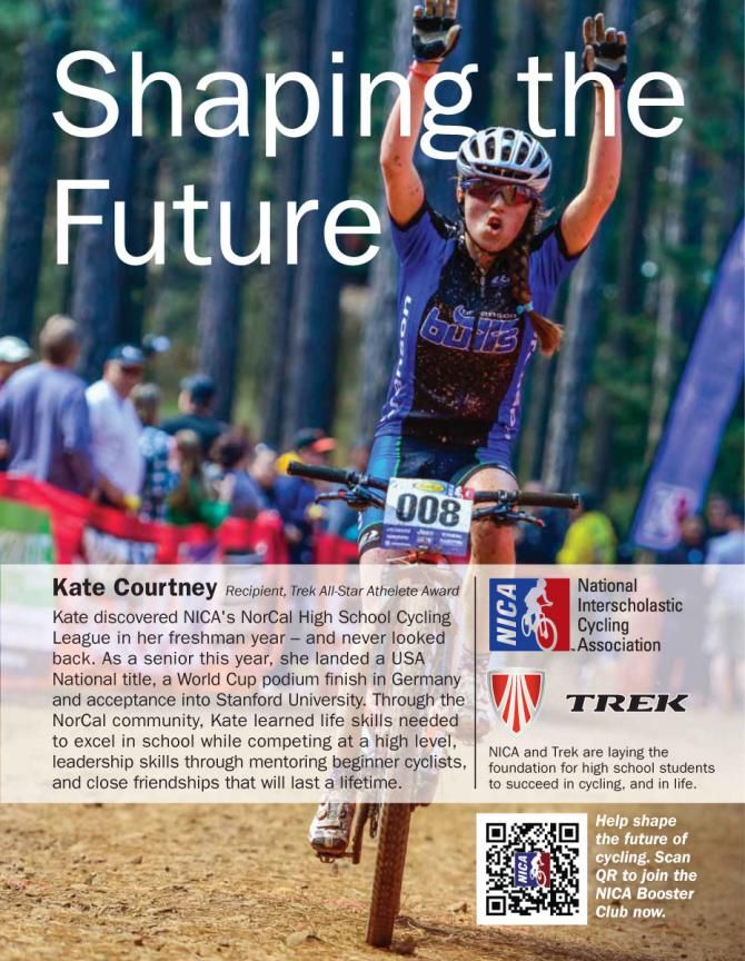 The all-conquering Kate Courtney is one of the subjects of a new ad campaign launched by NICA in July.