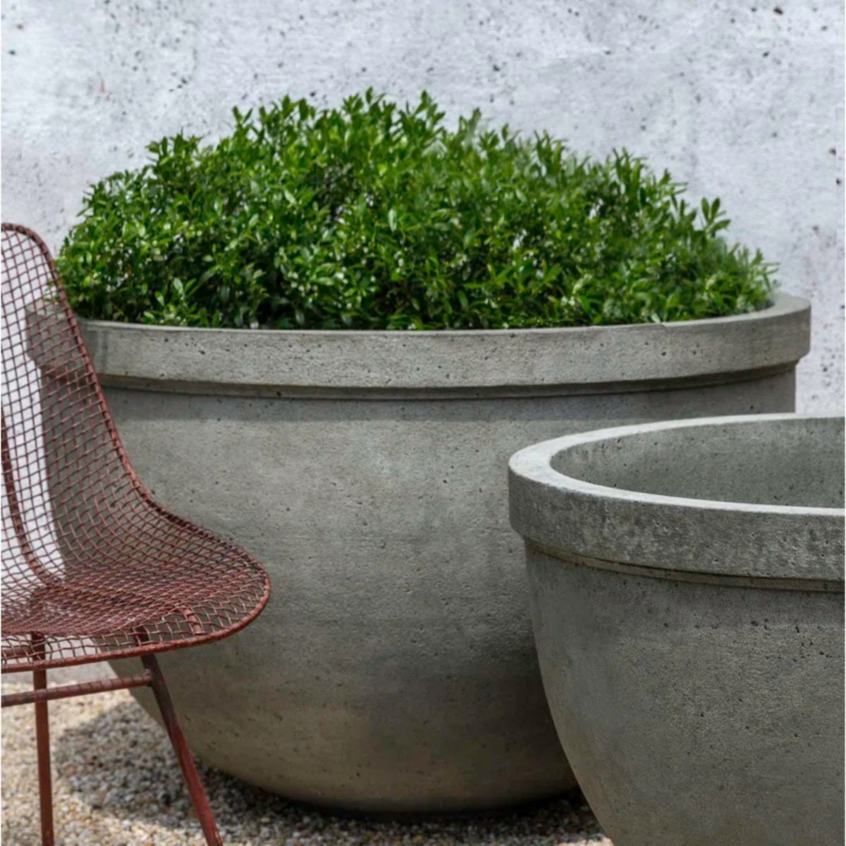 Two extra large oversized garden pots