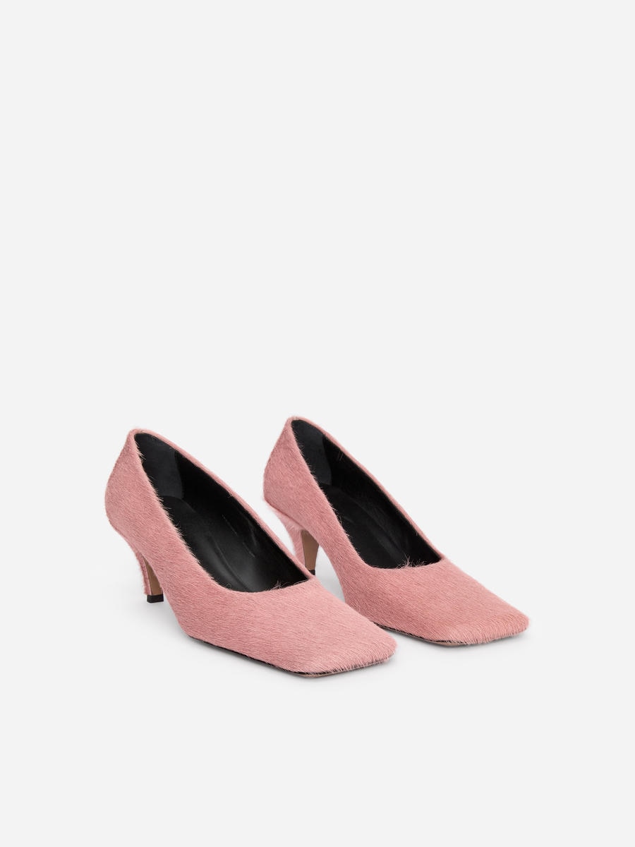 arket Pony-Hair Effect Leather Pumps