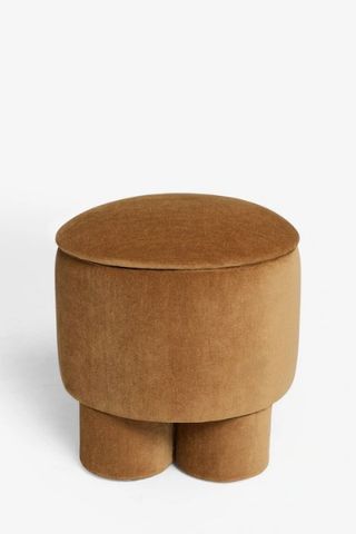 Next Relaxed Chenille Toffee Brown Bloor Storage Stool