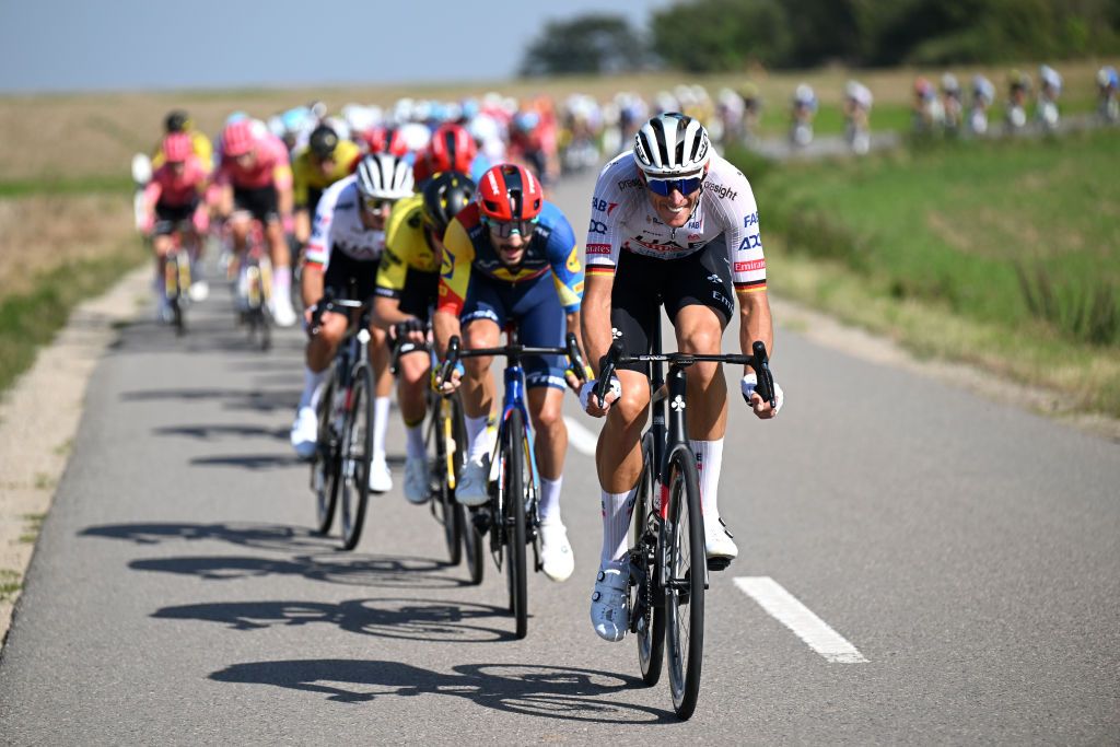 LUXEMBOURG LUXEMBOURG SEPTEMBER 18 Nils Politt of Germany and UAE Team Emirates competes during the 84th Tour de Luxembourg 2024 Stage 1 a 158km stage from Luxembourg to Luxembourg 288m UCIWT on September 18 2024 in Luxembourg Luxembourg Photo by Tim de WaeleGetty Images