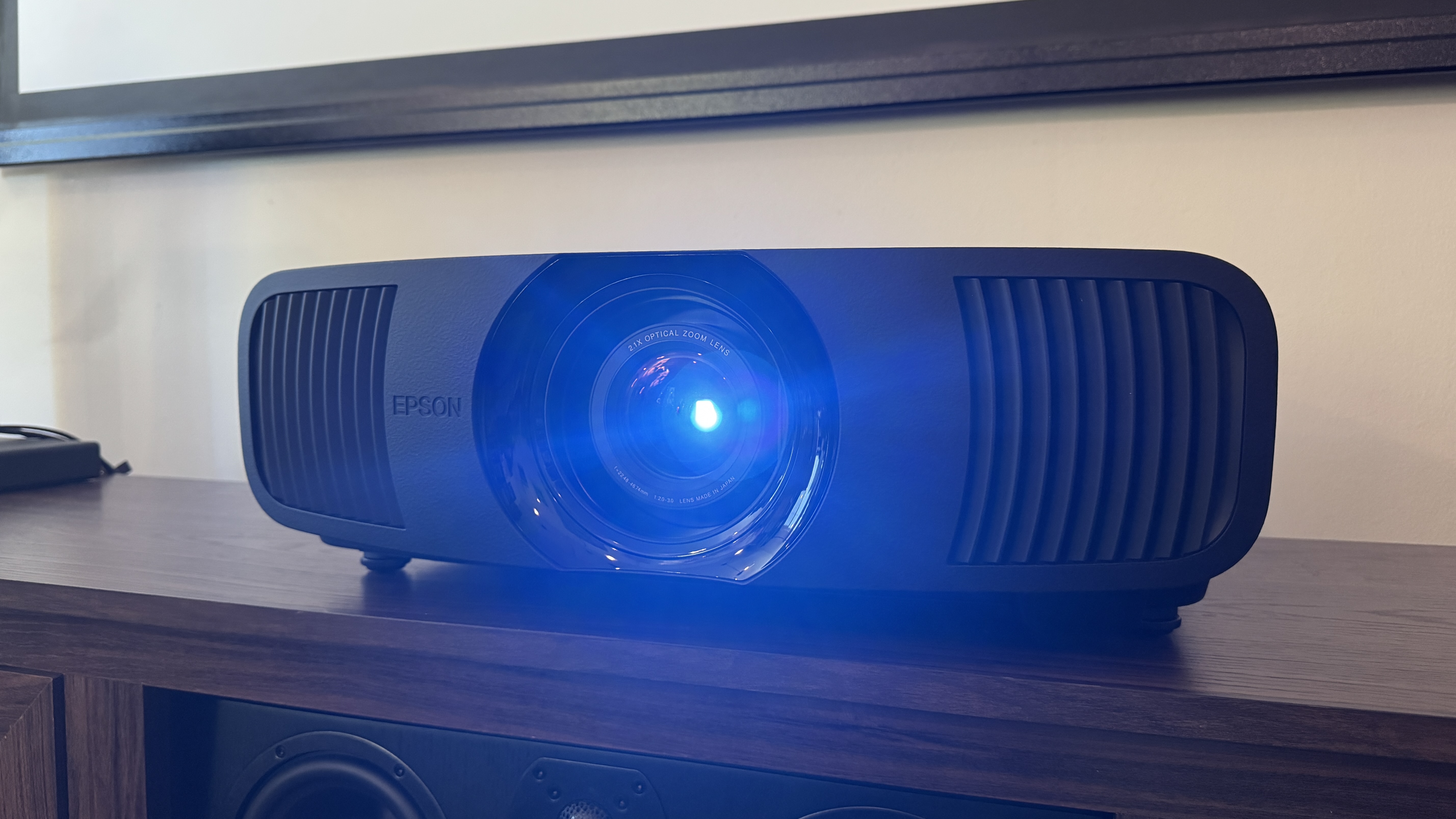 Epson Pro Cinema LS9000 on table at angle