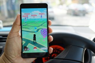 pokemon go driving map augmented reality car