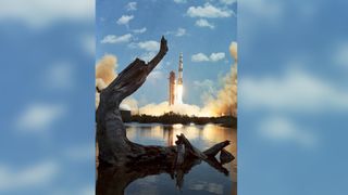 On April 16, 1972, the Apollo 16 space vehicle, standing 363-feel tall, consisting of Spacecraft 113, Lunar Module 11 and Saturn 511, successfully launched from Launch Complex 39, Pad A at Kennedy Space Center, Florida. 