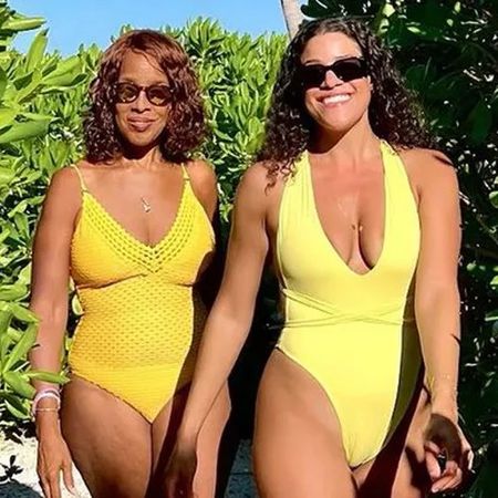 Gayle King and her niece in swimsuits on Thanksgiving