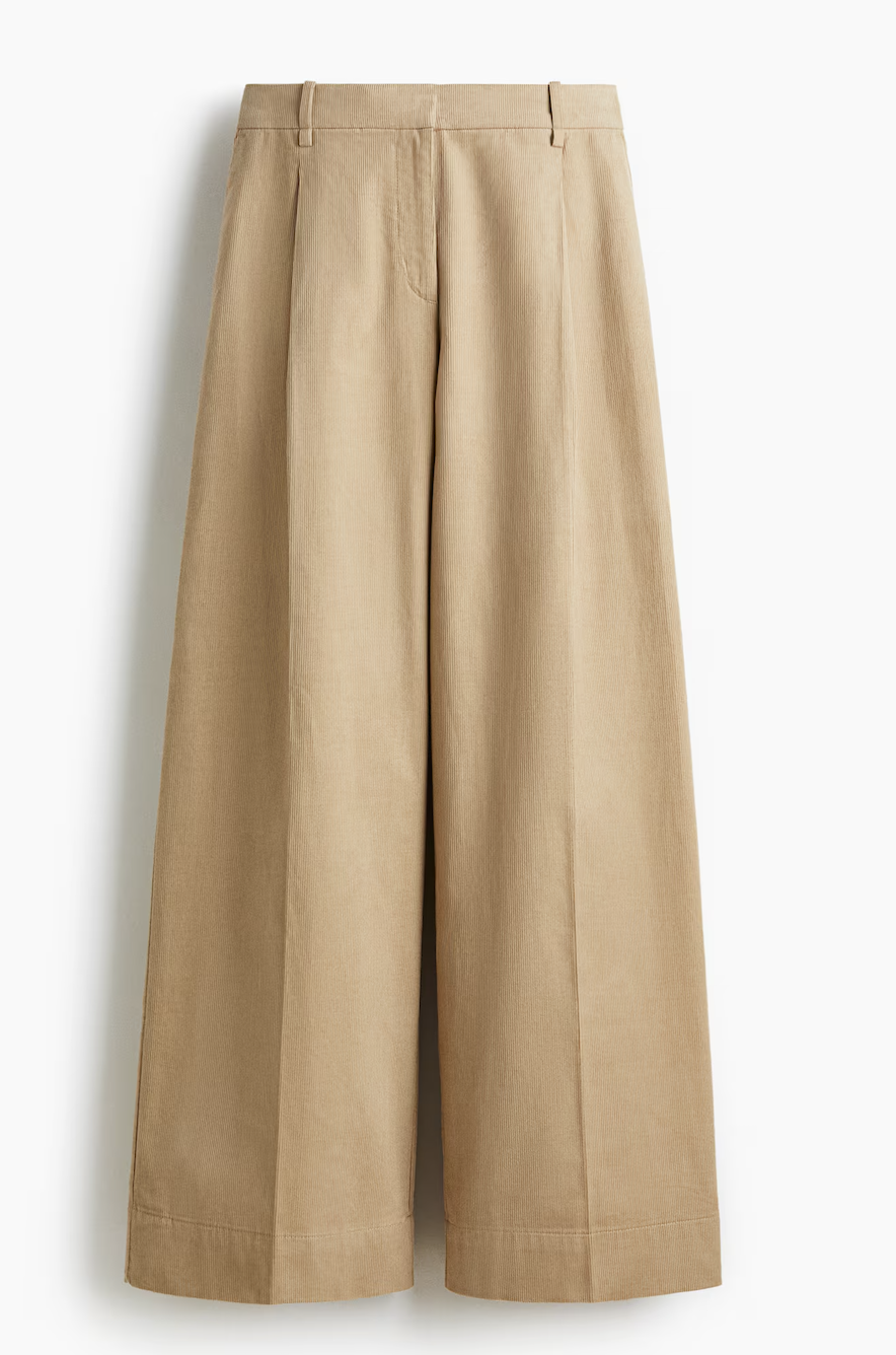 H&amp;amp;M, Wide corduroy trousers