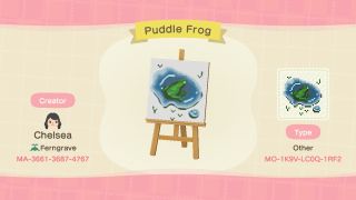 Animal Crossing: puddle frog