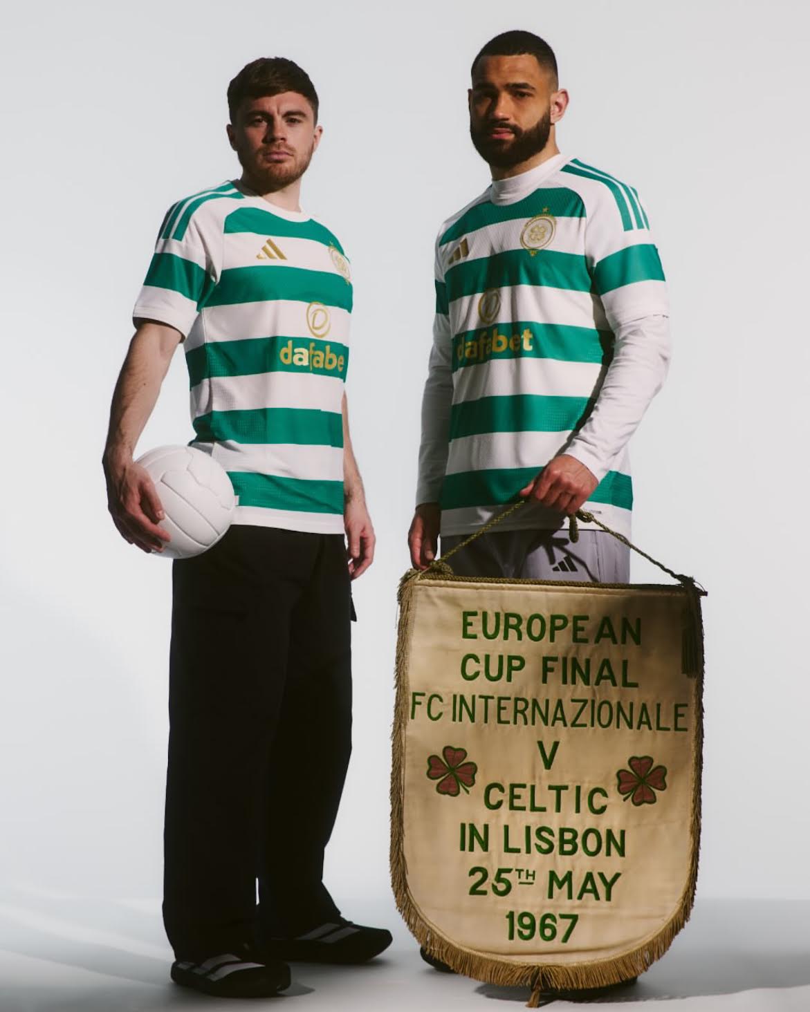 Celtic players in the new Celtic 26/27 home kit