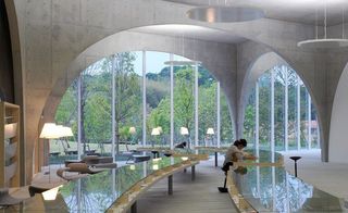The Tama Art University Library, Tokyo, Japan and its sculptural concrete arches