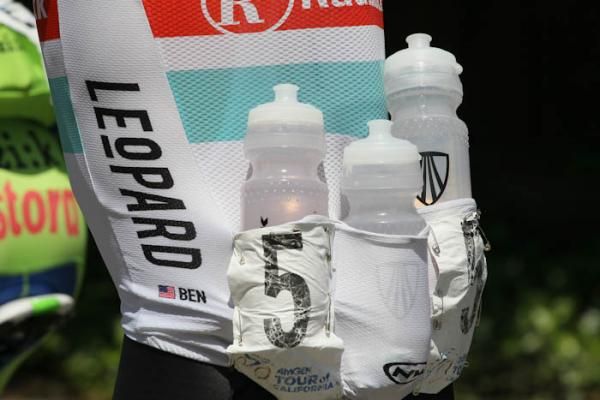 Ben King loaded with water for his teammates.