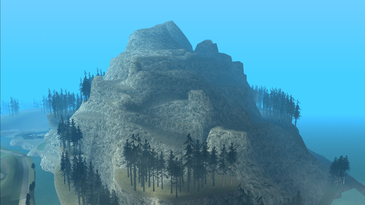 Mount Chiliad in Grand Theft Auto San Andreas, from the PLAY Magazine GTA Top 100