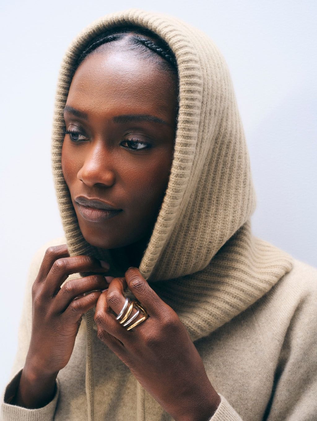 white and warren, Cashmere Ribbed Balaclava