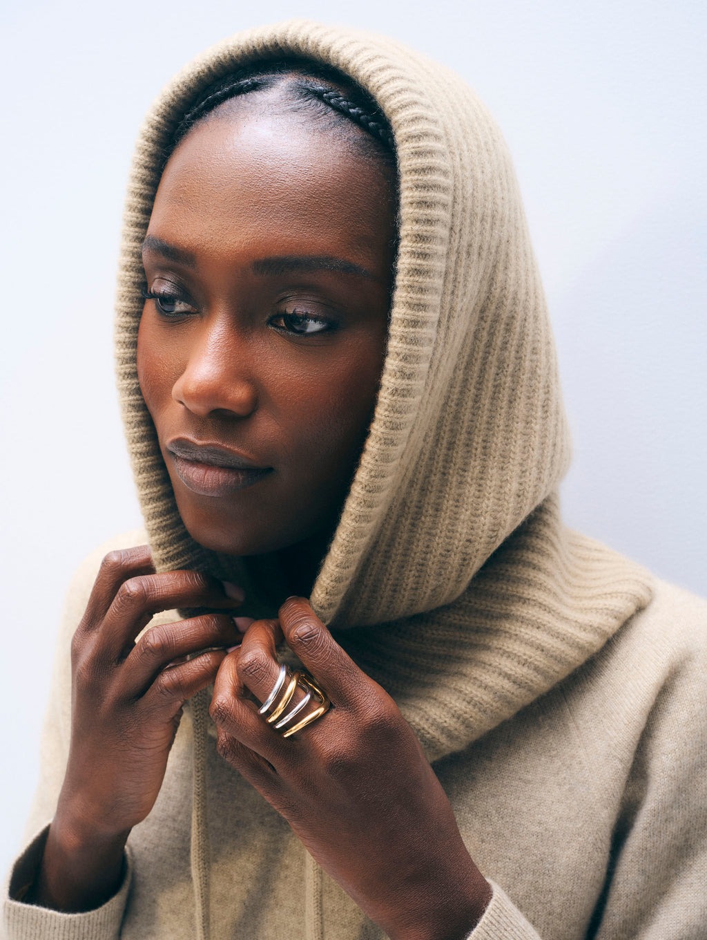 white and warren, Cashmere Ribbed Balaclava