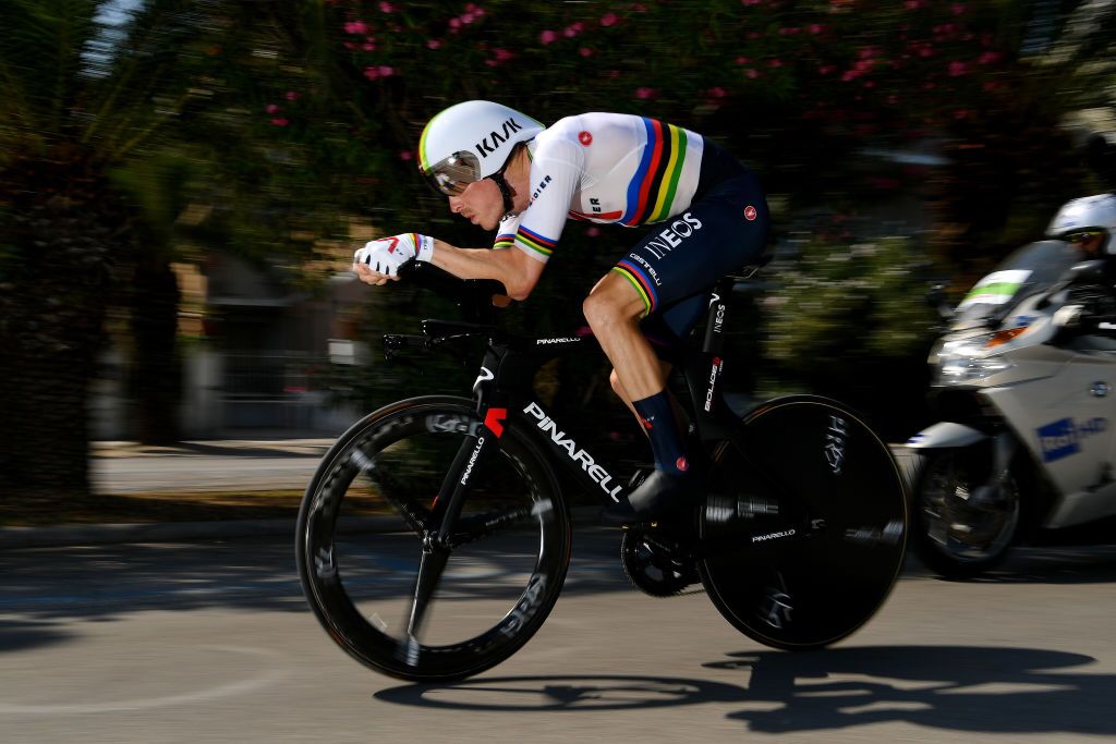 SAN BENEDETTO DEL TRONTO ITALY SEPTEMBER 14 Rohan Dennis of Australia and Team INEOS Grenadiers during the 55th TirrenoAdriatico 2020 Stage 8 a 101km Individual Time Trial in San Benedetto del Tronto ITT TirrenAdriatico on September 14 2020 in San Benedetto del Tronto Italy Photo by Justin SetterfieldGetty Images