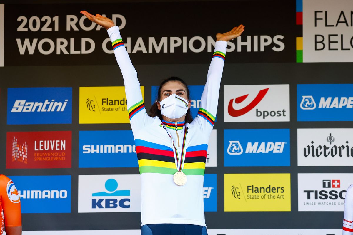 Elisa Balsamo (Italy) wins the elite women's title at the 2021 World Championships