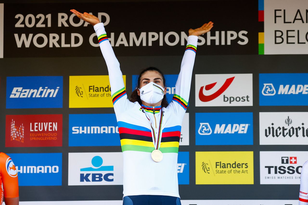 Elisa Balsamo (Italy) wins the elite women's title at the 2021 World Championships