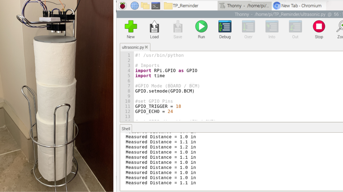 Raspberry Pi Toilet Paper Reminder