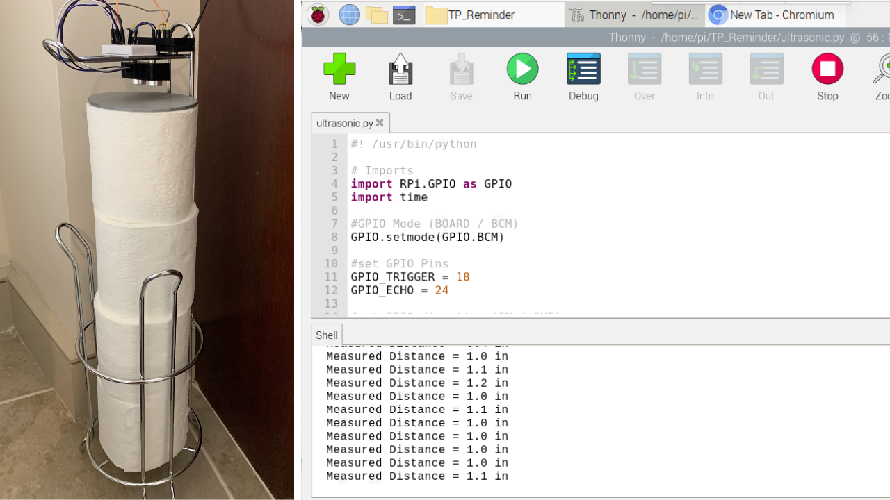 Raspberry Pi Toilet Paper Reminder