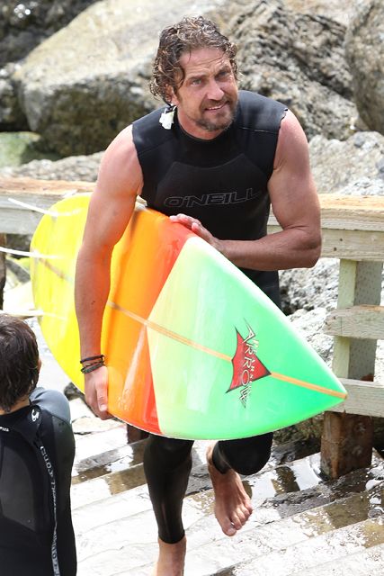 Gerard Butler, Men and Mavericks, Jay Moriarity, Surfing, Gerard Butler surfing accident, Gerard Butler surfing 