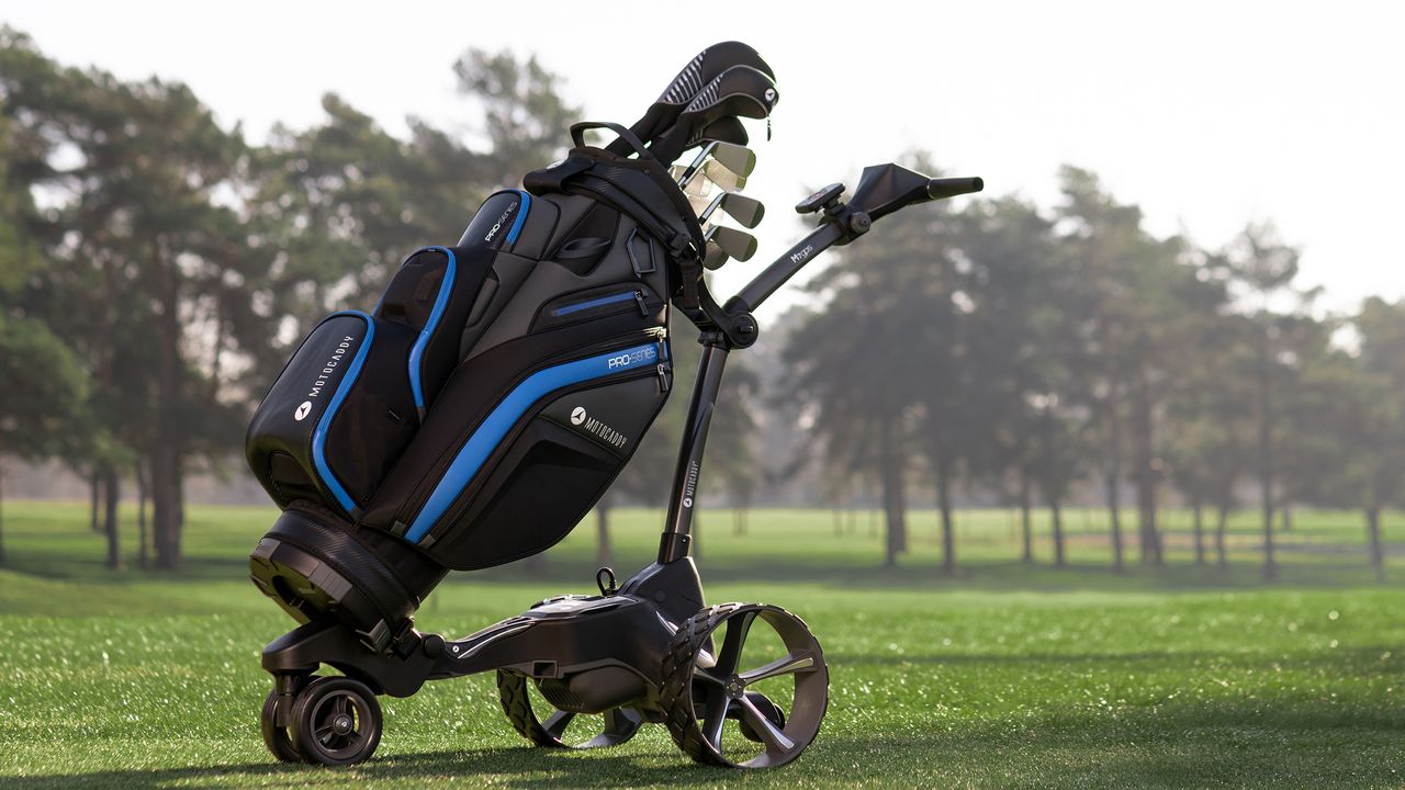 Motocaddy trolley on a golf course