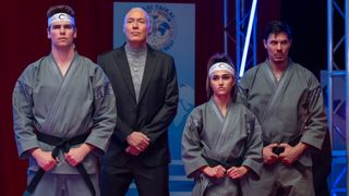 The Iron Dragons line up in Cobra Kai season 6 part 3