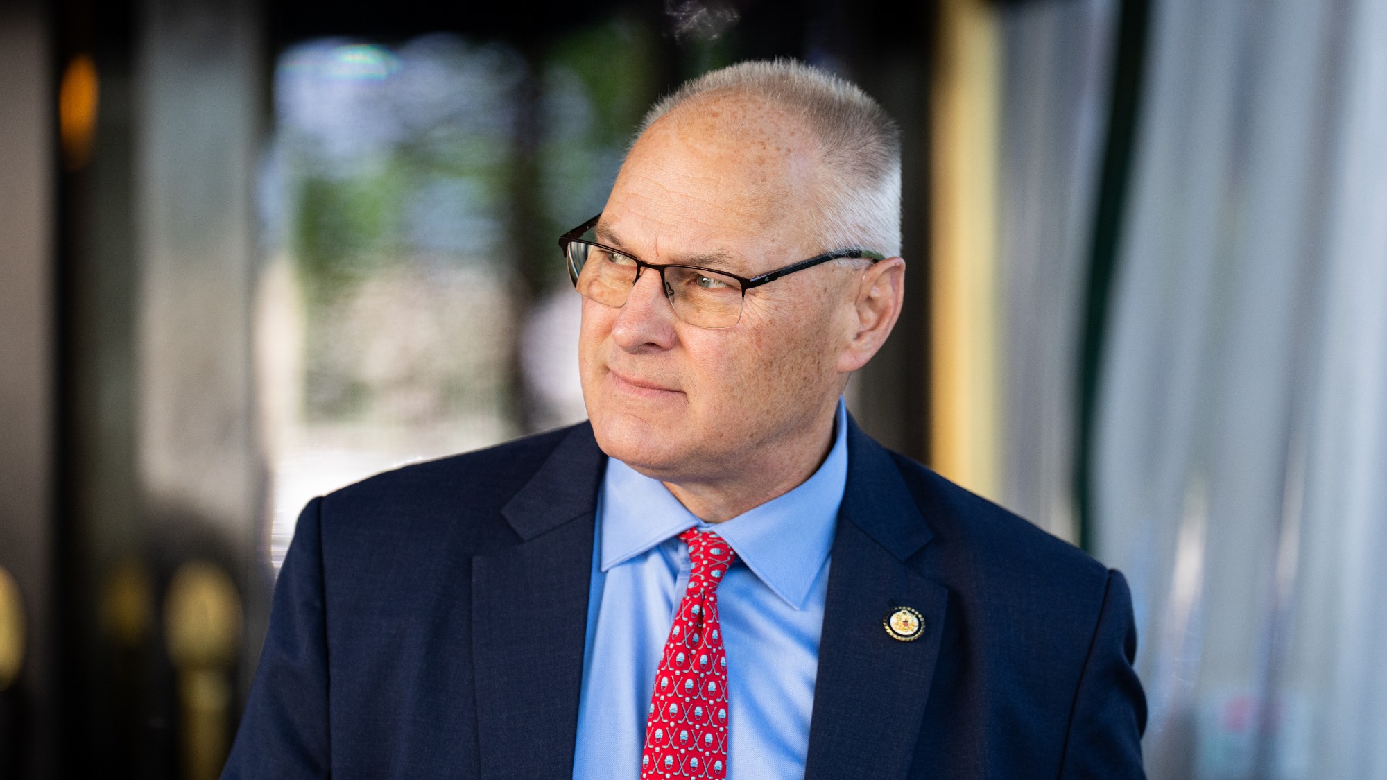 Rep. Pete Stauber, R-Minn., leaves the House Republican Conference caucus meeting at the Capitol Hill Club in Washington on May 13, 2026