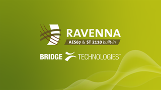 The RAVENNA and Bridge Technologies logos after partnership.