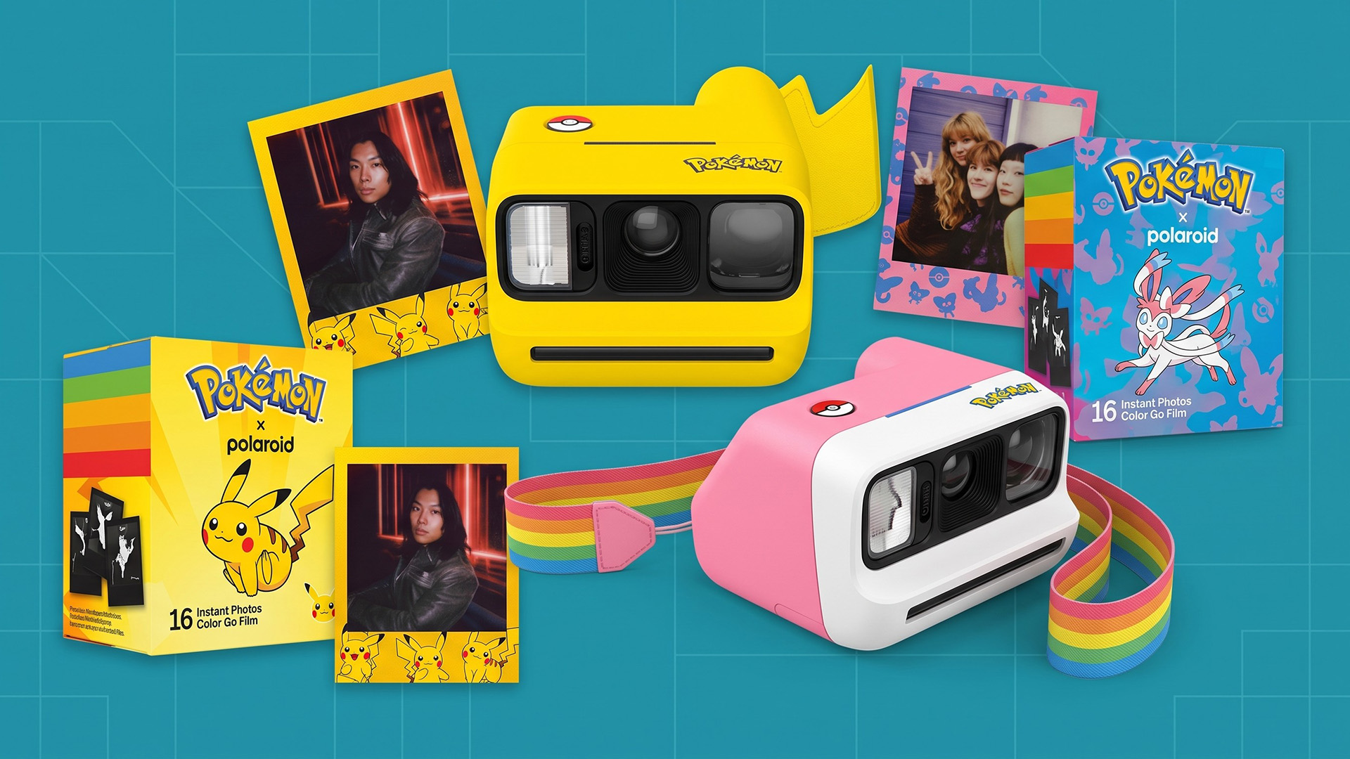 A selection of Polaroid Go Generation 3 products.