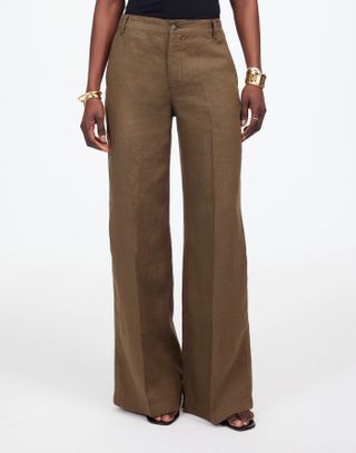 Madewell, The Zoe Relaxed Wide Pant in 100% Linen