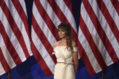 First lady Melania Trump at an inaugural ball